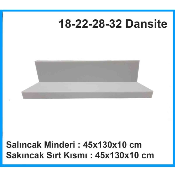 Salıncak Minder Takım Süngeri 45x130x10 cm